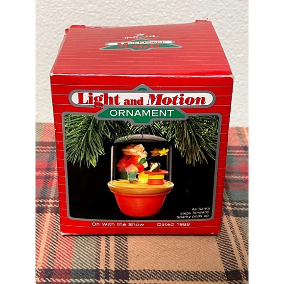 Hallmark Other - Hallmark VTG Ornament On With the Show 1988 Red Santa Light‎ Motion